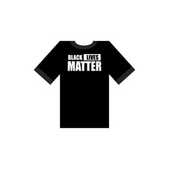 A black soccer kit t-shirt supporting Black Lives Matter movement. - Vector