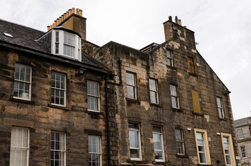 Fototapeta na wymiar Achitecture of Edinburgh, Scotland. Old Town and New Town are a UNESCO World Heritage Site