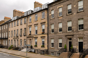 Fototapeta na wymiar Architecture of Edinburgh, Scotland. Old Town and New Town are a UNESCO World Heritage Site
