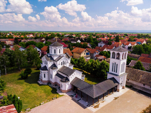 Christian Orthodox Church in Backi Jarak, Vojvodina, Serbia..Church is located in center of the town, north of the city of Novi Sad.
