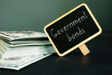 Government bonds is shown on the conceptual business photo
