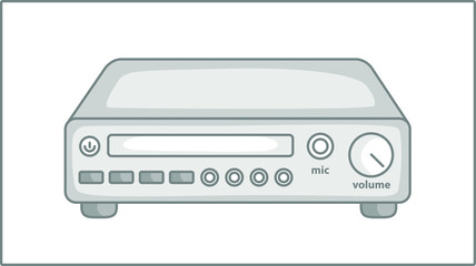Vector Flat Receiver icon. Music Illustration. Drawing.	

