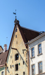 Fototapeta na wymiar It's Architecture of the Old Town of Tallin, Estonia