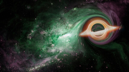 Supermassive black hole. Elements of this image furnished by NASA