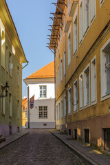 It's Old buildings in the Old town of Tallinn, Estonia