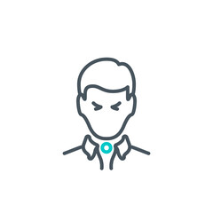 Signs and symptoms Coronavirus single line icon isolated on white. Perfect outline symbol symptoms Covid 19 pandemic banner. Quality design element fever, headache, sore throat with editable Stroke