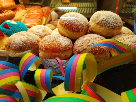 jelly donuts at mardi gras