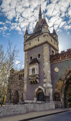 Fototapeta premium It's Gate of the Vajdahunyad Castle, castle in Budapest, Hungary