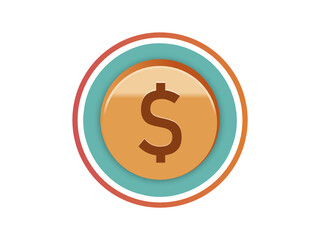 Obraz premium Dollar/money vector button/icon