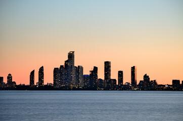 sun down over west Toronto