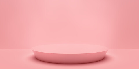 Abstract mock up pastel color Scene, pink geometric shape podium background,3d rendering.