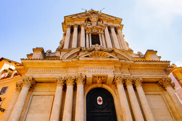 Building in Rome, Italy, near the fountain Trevi.