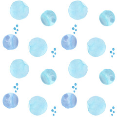 Cercle à pois motif répétitif sans couture bleu minimalisme aquarelle blanc simple enfant textile papier d& 39 emballage