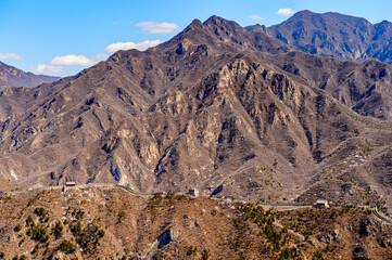 It's Great Wall of China. One of the Seven Wonders of the world. UNESCO World Heritage Site