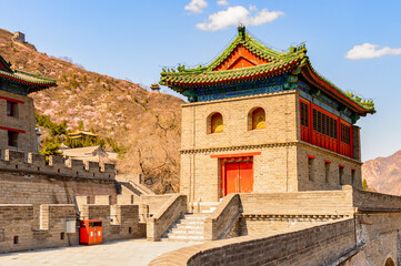 It's Pagoda at the Great Wall of China. One of the Seven Wonders of the world. UNESCO World Heritage Site
