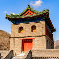 It's Pagoda at the Great Wall of China. One of the Seven Wonders of the world. UNESCO World Heritage Site