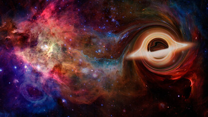 Black hole system. Elements of this image furnished by NASA
