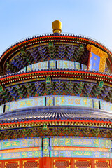 It's Tiantan Pagoda at the Hall of Prayer for Good Harvests of the Temple of Heaven, an Imperial Sacrificial Altar in Beijing. UNESCO World Heritage