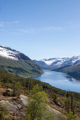 Naklejka na ściany i meble glacier fjord norway