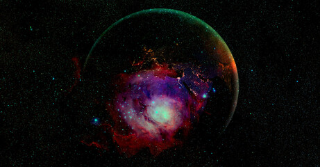 Obraz premium Dark outer space. Elements of this image furnished by NASA