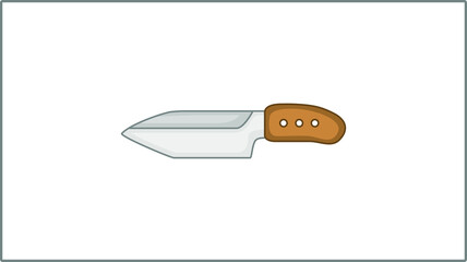 Vector Flat Knife icon. Kitchen Utensils Illustration. Drawing.	
