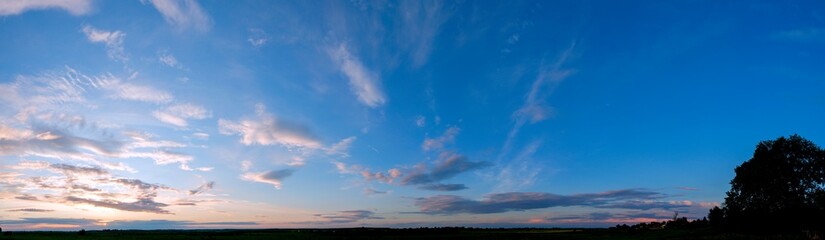 Colorful view of twilight sunrise evening sunset evening sky and beautiful clouds