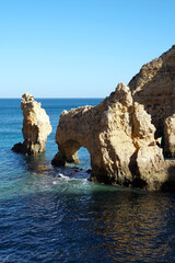 Fototapeta premium Ponta da Piedade, a very picturesque coastal stretch in Lagos in the Algarve 