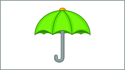 Vector Flat Umbrella icon. Climate Illustration. Meteorology Drawing.	
