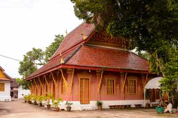 Fototapeta premium It's Vat sen, one of the Buddha complexes in Luang Prabang which is the UNESCO World Heritage city