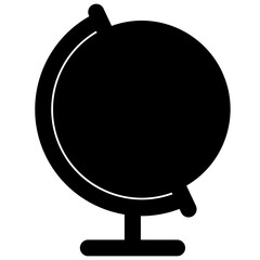 Globe map illustration in icon