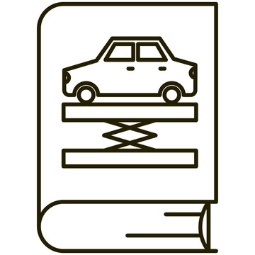 recommend clip art: Car maintenance book icon design