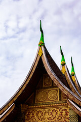 Fototapeta premium It's Vat Xienhgtong, one of the Buddha complexes in Luang Prabang which is the UNESCO World Heritage city