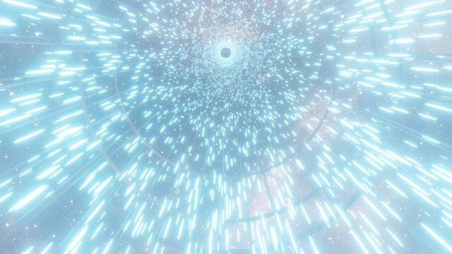 Tunnel de l'hyperespace avec les &eacute;toiles en arri&egrave;re plan