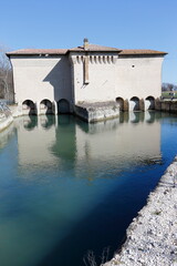 Centrale elettrica sul fiume Potenza Marche Italy
