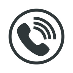 Call icon vector. Noisy phone Flat calling symbol Isolated on white background.