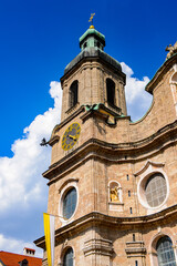Fototapeta na wymiar It's Church of Innsbruck, Austria, federal state of Tyrol (Tirol)
