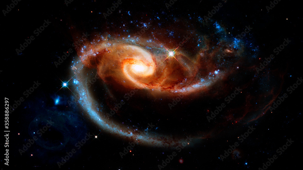 Wall mural spiral galaxy in outer space. elements of this image furnished by nasa