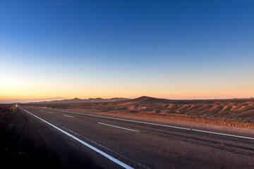 Scenic road in the Atacama desert, Chile