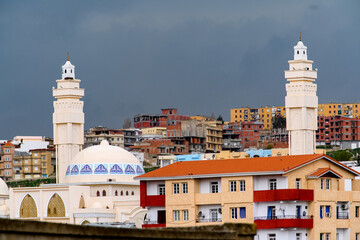 Aerial panoramic view of Souk Ahras, the city in Algeria