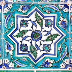 Photograph of Ottomans vintage tile as background