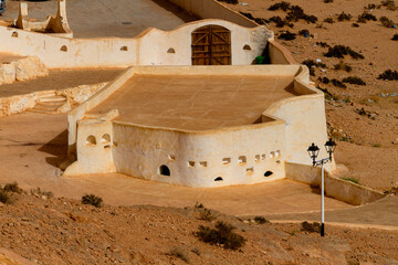 Houses in Ghardaia (Tagherdayt), Algeria, located along Wadi Mzab, UNESCO world heriatage site