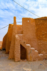 Architecture of Ghardaia (Tagherdayt), Algeria, located along Wadi Mzab, UNESCO world heriatage site