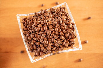 Portion Kaffeebohnen