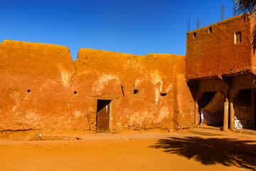 Red building of Timimoun, Adrar Province, south-central Algeria