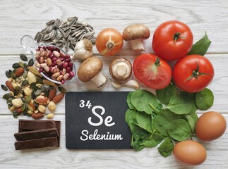 Food rich in selenium, with the symbol Se and atomic number 34 for the chemical element selenium....