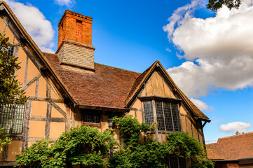 Fototapeta premium Half-timbered house of Stratford Upon Avon, a market town in Warwickshire, England