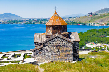 It's Sevanavank (Sevan Monastery), a monastic complex located on a shore of Lake Sevan in the Gegharkunik Province of Armenia