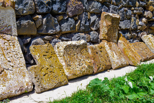 It's Stones near the Sevanavank (Sevan Monastery), a monastic complex located on a shore of Lake Sevan in the Gegharkunik Province of Armenia