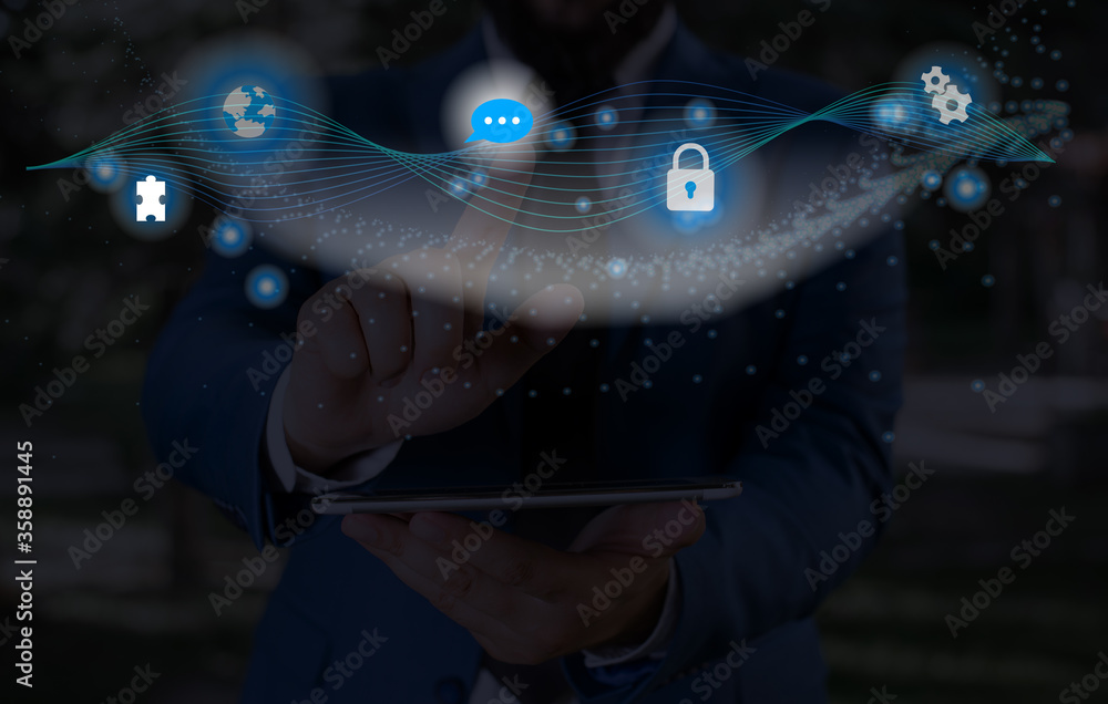 Poster graphics for web data information network security application system