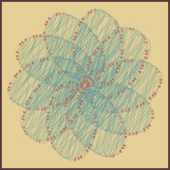 An abstract floral shape scribble sketch background image.